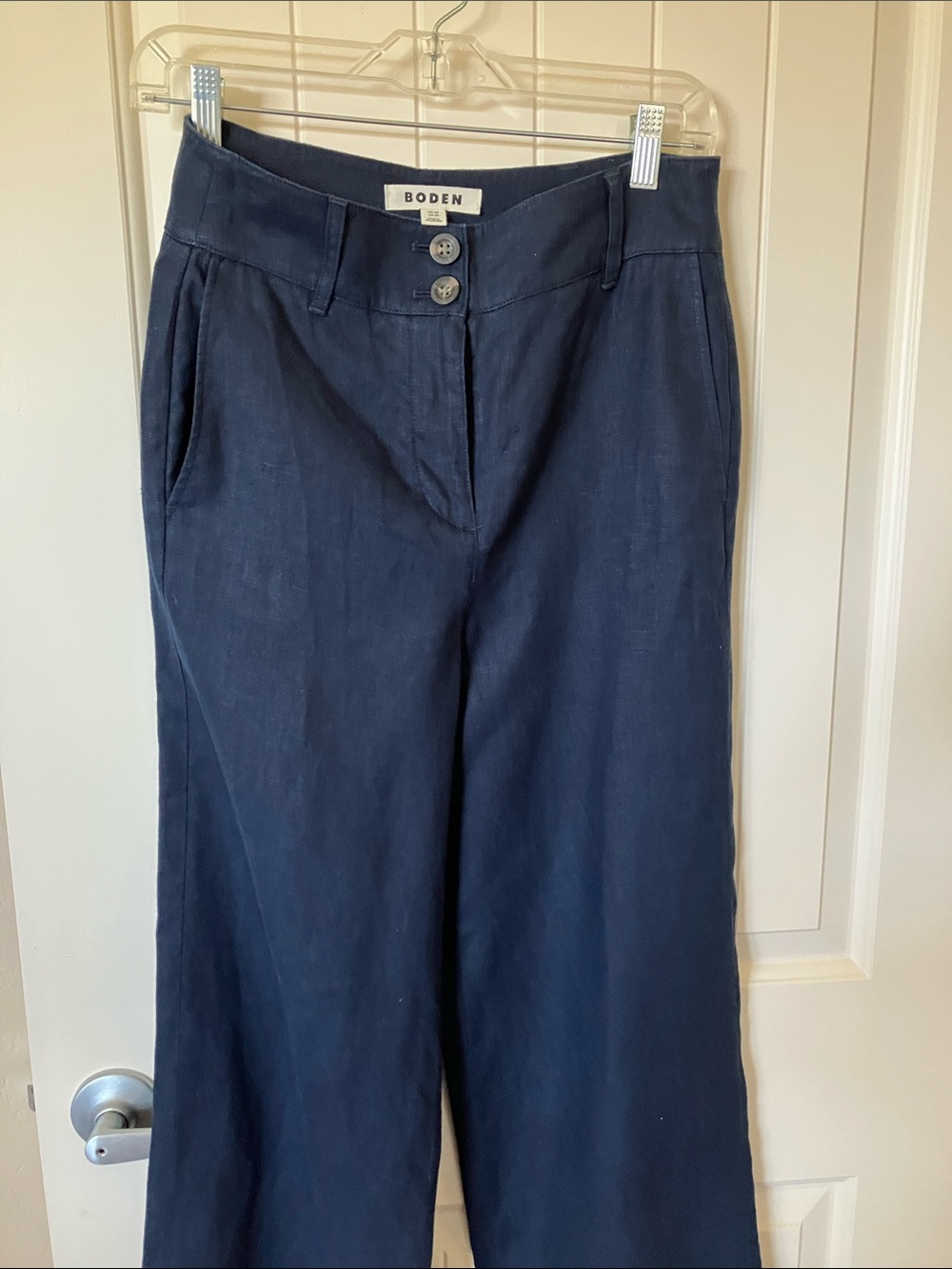 Navy Blue Biden wide-leg trousers size 2